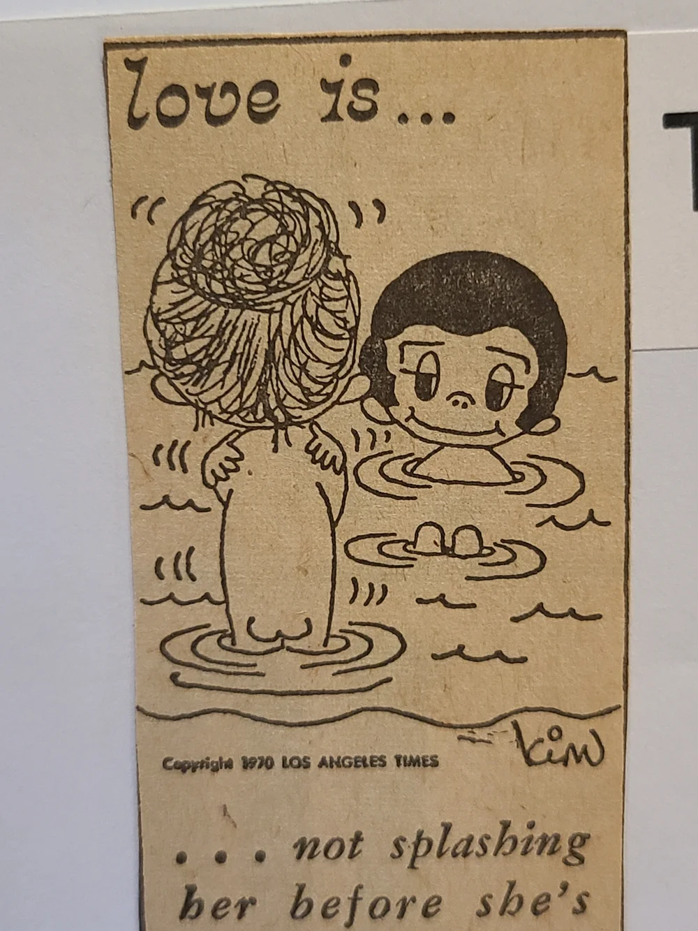 Vintage Cartoon Wall Art - Tan Print Old Newspaper Clipping